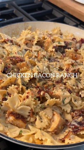 BRITSCOOKIN on Instagram: "If you need a new weeknight dinner, this Chicken Bacon Ranch Pasta is it!! Creamy, flavorful, and absolutely delicious. Comment “recipe” and I’ll send it to ya 🙌🏻 Ingredients: • 6 slices bacon • 2 chicken breasts • 1 tbsp Britscookin Cajun seasoning • 1 tbsp Brit’s Cookin’ Garlic & Herb • 1 shallot, diced • 2 cups heavy cream • 1 cup chicken broth • 1½ tbsp ranch seasoning (about ½ packet) • Black pepper • 1 cup shredded cheddar • ½ cup Parmesan • 1 lb bowtie or penn