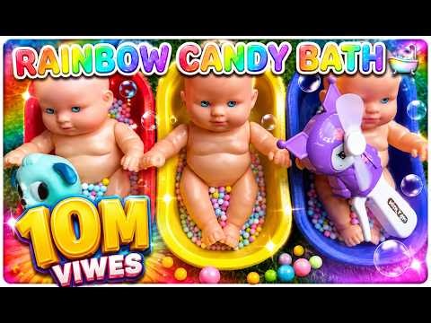 Rainbow Candy Bath 🛁🍭 LIVE Relaxing ASMR & Satisfying Sounds ✨ #asmr #live #satisfying #rainbowfrien