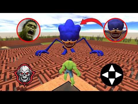I Became Hulk VS Sonic Epic Battle in Garry’s Mod!