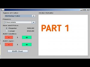 Java Swing: How to make Cake Ordering System in Eclipse Part 1 - Design