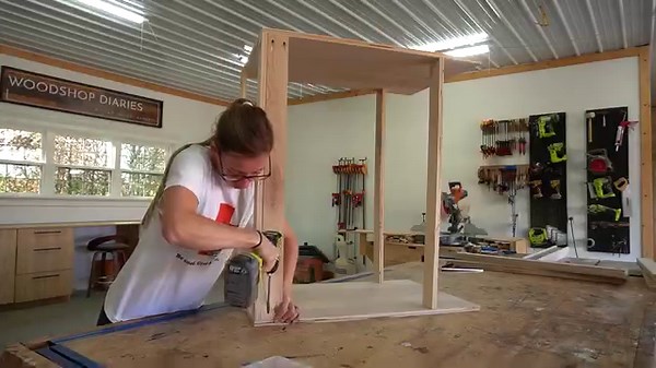 Transforming a boring hallway closet into custom built ins! Let's update this hallway with beautiful and functional storage #woodworking #homeimprovement #closetmakeover | Woodshop Diaries