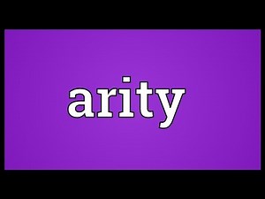 Arity Meaning