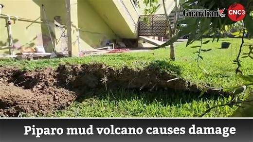 The mud volcano in Piparo is exhibiting heightened activity and this has resulted in damage to the roadways and homes in the area. | CNC3 Television, Trinidad and Tobago