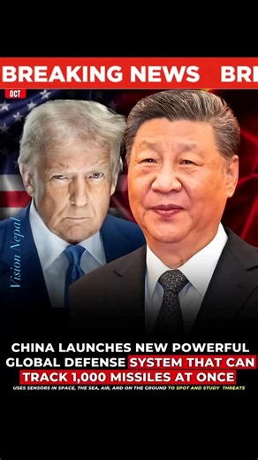 💥🚨 CHINA UNVEILS NEXT-GEN GLOBAL DEFENSE SYSTEM — CAN TRACK 1,000 MISSILES AT ONCE! ⚡🇨🇳🛰️💣 🔥 In a stunning display of military advancement, China has launched a cutting-edge global defense system capable of tracking up to 1,000 missiles simultaneously — marking a major leap in its strategic defense capabilities. ⚡ State media hailed it as a “quantum-based, AI-integrated radar network” that can detect hypersonic threats and coordinate real-time interception across continents. 📊 Defense an