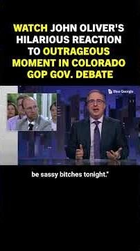 WATCH: John Oliver reacts to journalist’s HILARIOUS question during Colorado GOP debate