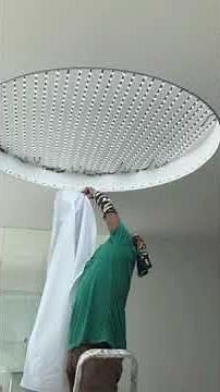 Translucent stretch ceiling installation #Shorts