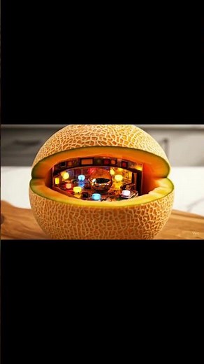 This Melon is a Working Pinball Machine?! 🍈🕹️ | Chain Reaction ASMR