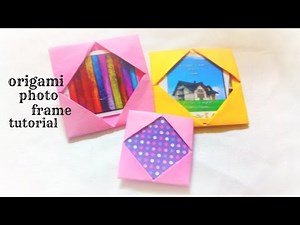 How To Make Origami Photo Frame -Tutorial- In 2 Minutes / Easy And Simple