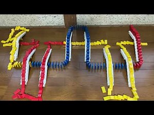 ドミノ倒し#74 階段ギミックを使ったミニレイアウト