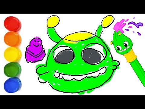 ¡Nuevo! Aprendiendo a dibujar y colorear a Groovy el Marciano ⭐️ Pinta y colorea ⭐️