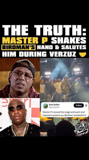 69K views · 968 reactions | Everybody was online saying it didn’t happen… but nobody saw THIS part  Master P actually walked across the stage and dapped up Birdman, showing real respect between two NOLA legends ⚜️ Did y’all catch this moment live or the internet had y’all thinking otherwise?  #CashMoneyVsNoLimit #MasterP #Birdman #Verzuz #NOLALegends | Strictly 4 Traps N Trunks | Facebook