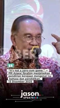 “It’s not a zero-sum game.” — PM Anwar jelaskan pendirian kerajaan dalam isu bahasa & pendidikan.