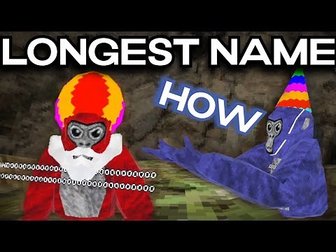 The LONGEST Name In Gorilla Tag