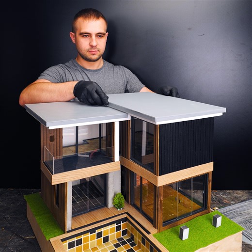 14M views · 83K reactions | Satisfying process of building a replica house | 5-Minute Crafts Men | Facebook