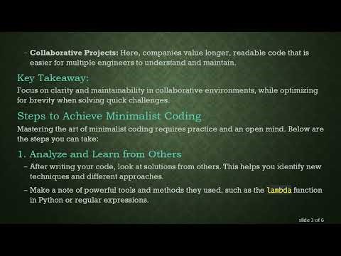 Unlocking the Secrets of Minimalist Coding: How to Master Concise Syntax in Programming