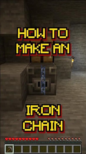#shorts Minecraft: How to make an Iron Chain