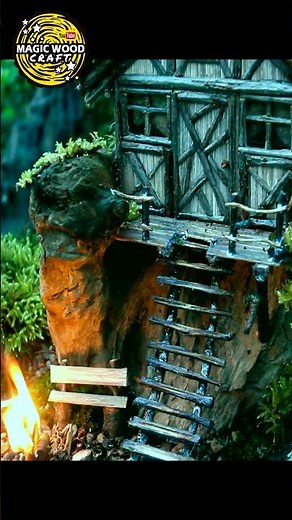 Fairy Tree House Diorama Using Natural Materials | DIY Building a tree house #miniature #treehouse