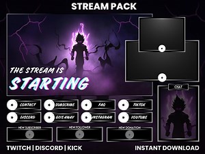 Twitch Stream Pack | Twitch Screen Overlays | Animated Webcam | Twitch Screens | Twitch Panels | Stream Overlays | Discord | Animated Screen - Etsy