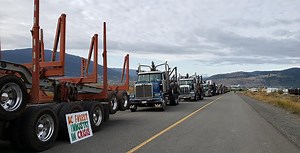 Over 100 logging trucks driving to Vancouver to protest BC's forestry policies | News
