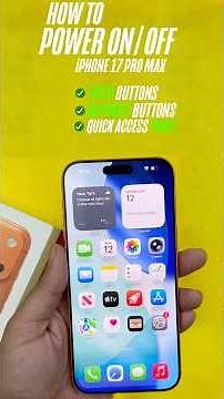 How To Turn Off iPhone 17 Pro Max - How To Switch On iPhone 17 Pro Max#iphone17promax#iphone17#howto