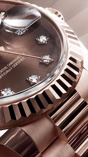 ROLEX | Precious in appearance only. The Lady-Datejust’s chocolate dial features a sunray finish and is enhanced with diamond-set hour markers. The... | Instagram