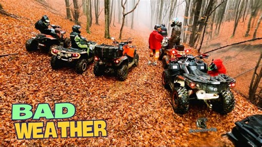 Heavy rain forest ride extreme off road adventure
