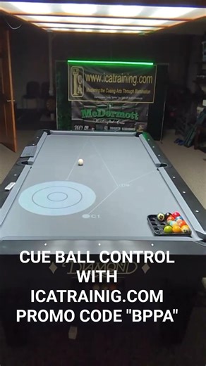 CUE BALL CONTROL WITH ICA TRAINING SYSTEM #8ballpool #training #billiards #9ball #livestream