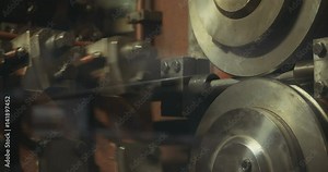 Metal cold forming heavy machinery working during manufacturing process
