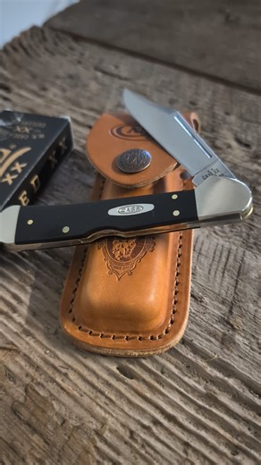 Case Large CopperLock Knife (2025)Smooth Black Synthetic made in the USA