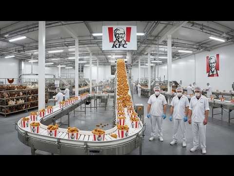 How KFC's Iconic Fried Chicken is Made in Modern Factory | Complete Process