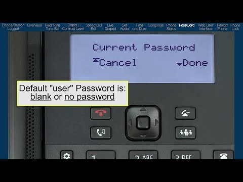 Mitel 6865i Phone: How to Change the Phone's Password
