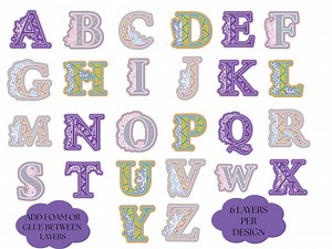 Layered Monogram SVG Bundle | Paper craft | Cut files