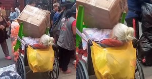 Abuela en silla de ruedas fue utilizada como carro de supermercado: el video se hizo viral