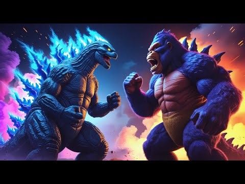 "King Kong & Godzilla Unite to Destroy a Giant Robot Dinosaur!"
