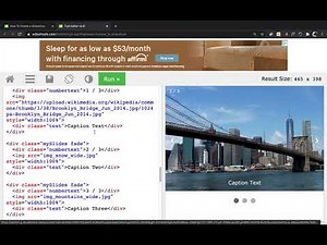 Using a JavaScript slideshow template from w3Schools