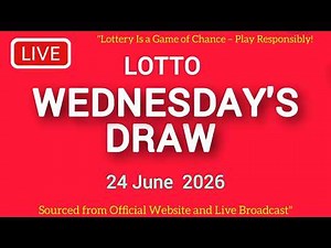 The National Lottery Lotto Draw Live results from Wednesday 24 Jun 2026 | tonight lotto