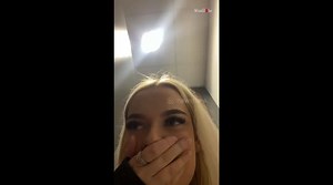 'You wouldn't believe this!' - Girl in bathroom ends her singing concert with a loud fart