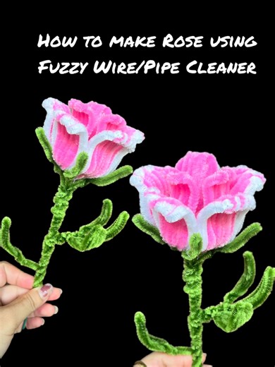 How to make Rose using Fuzzy Wire/ Chenille Twist Wire/Pipe Cleaner(Version 1). #fyp #foryou #fypage #ribbon #ribbonflowers #fuzzywire #fuzzywireflowers #rosefuzzywire #rosepipecleaner #tutorial #tutorials #diy #craft #crafts #crafter #pipecleanercrafts #fuzzywireflower #fuzzywirebouquet #fuzzywire #fuzzywirerose #chenillestems #craftersgonnacraft #craftersofinstagram #craftersoftiktok #craftersoffacebook | Wear Thaleia
