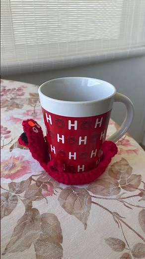 crochet elmo coaster 🧶