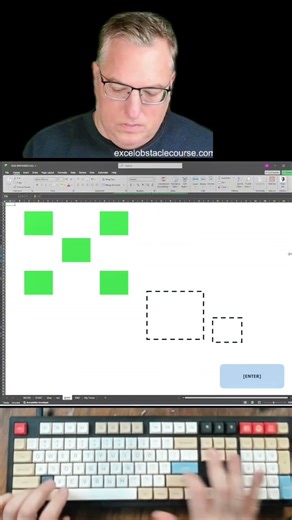 Excel obstacle course “box puzzle” out now. #satisfying #speedrun #exceltips