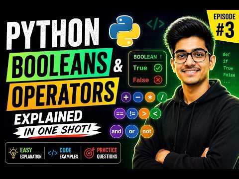 Python Operators & Booleans Made Easy 💯 | Python for Beginners #3