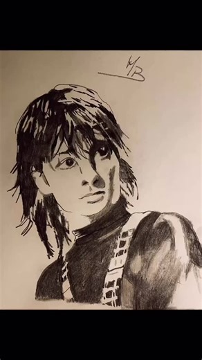 Catherine Ringer sur Canson A4 multi techniques 120g/m2 Graphit 2H HB & 2B on mixed paper 81lb #portrait #sketch #sketchbook #sketching #sketches | Marine Bonnel