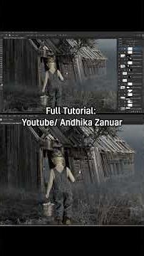 Photoshop Beginners - Create a Fantasy Tree in House Photo Manipulation #short