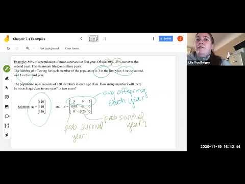 Math 250 Modeling Population Growth Using Eigenvalues and Eigenvectors