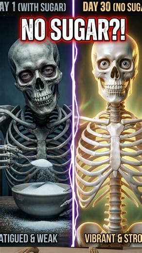 What Happens If You Stop Eating Sugar for 30 Days? #skeletonshorts #sugar #quicklab #usashorts