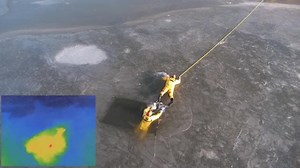 4.9K views · 22 reactions | Footage of Norfolk Fire and Rescue performing an Ice Rescue Training session in Skyview Lake. The Yuneec #H520 with CGOET dual sensor camera was on scene to assist in recording the thermal imagery during their training. ⠀⠀⠀⠀⠀⠀⠀⠀⠀  FB: Aaron Beckman | Yuneec APV | Facebook