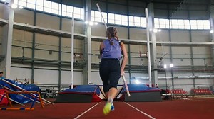 Female athlete training in pole vaulting - Free Stock Video