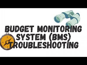 Budget Monitoring System (BMS) Troubleshooting - Video No. 1 - Incorrect Object Code