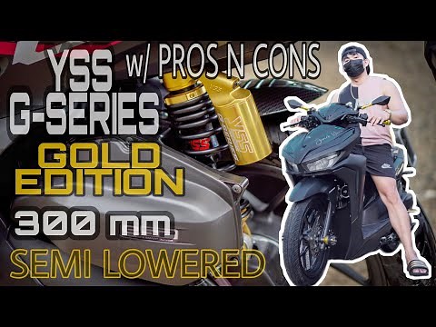 YSS G-SERIES GOLD EDITION | REAR SHOCK | HONDA CLICK 125i V2 | 300MM | SEMI LOWERED