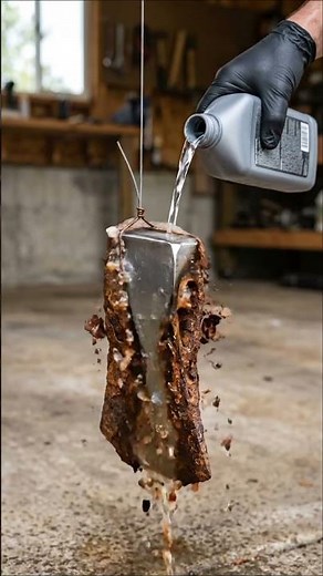 Satisfying Rust Removal — Old Axe Head Restored With One Pour